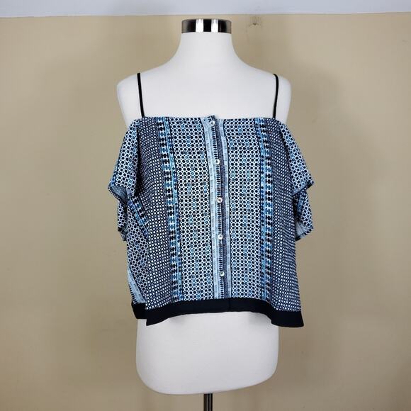 Greylin Keeley Cold Shoulder Blouse Size M - Picture 1 of 8